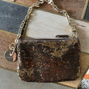 Calvin Klein Bronze Sequin Wristlet 💫